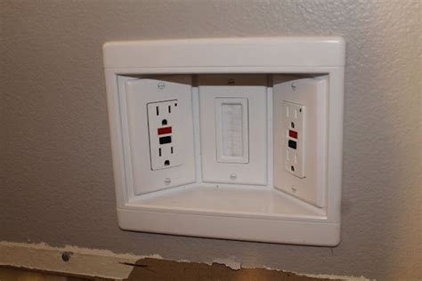 tv antenna junction box|behind tv outlet box.